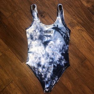 LA Hearts “Babe” Tie Dye Bodysuit